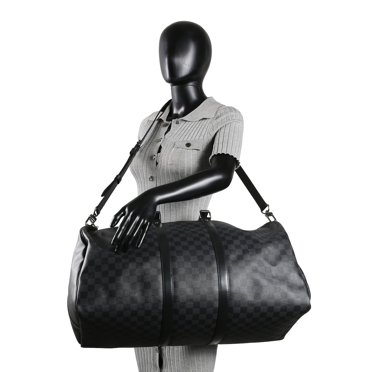 LOUIS VUITTON 55 Keepall - Damier Graphite