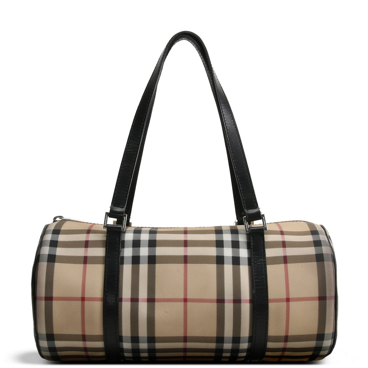 BURBERRY Nova Check Barrel Bag OUTLET FINAL SALE