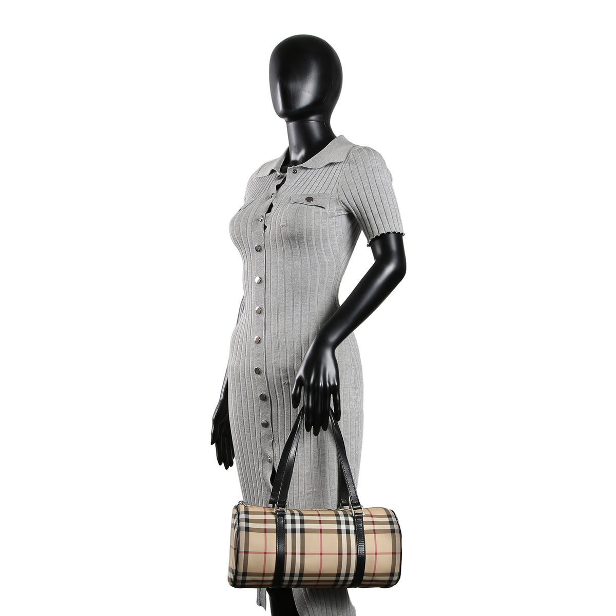 BURBERRY Nova Check Barrel Bag OUTLET FINAL SALE