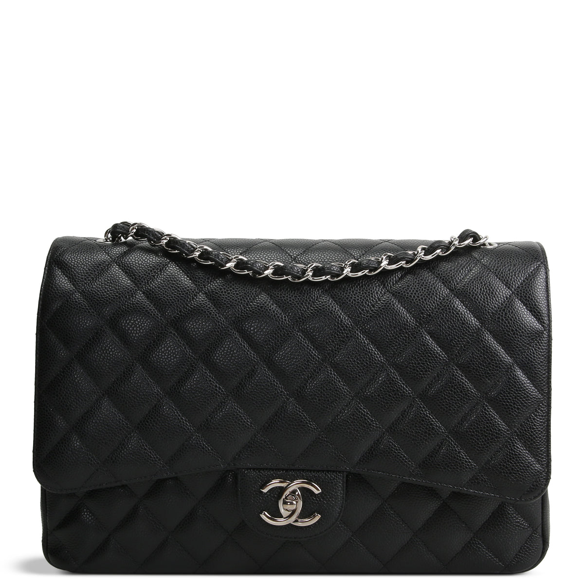 Chanel Classic Caviar Maxi Double Flap Shoulder Bag