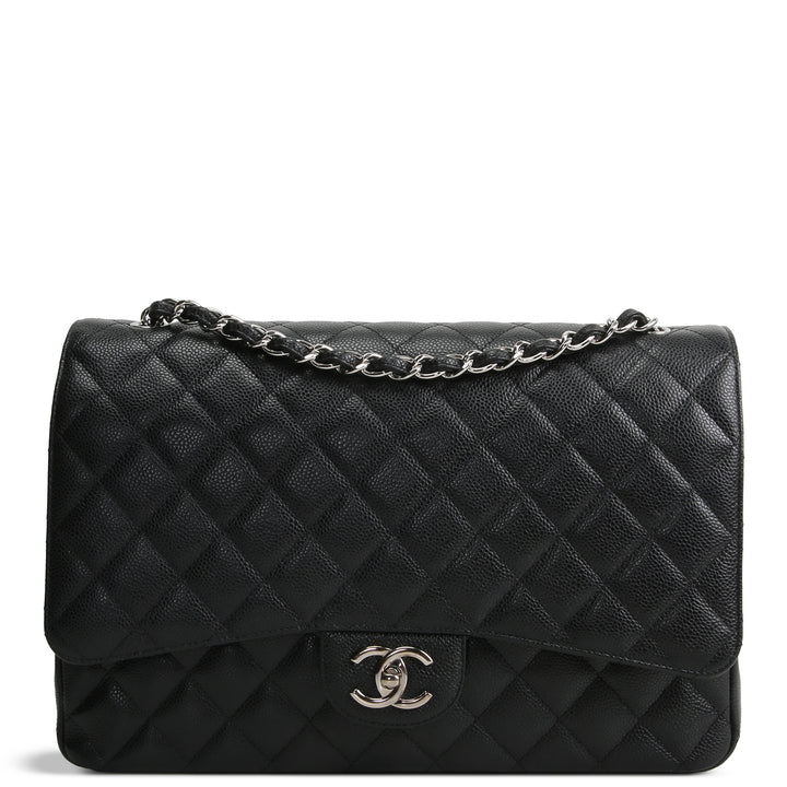 Chanel Classic Caviar Maxi Double Flap Shoulder Bag