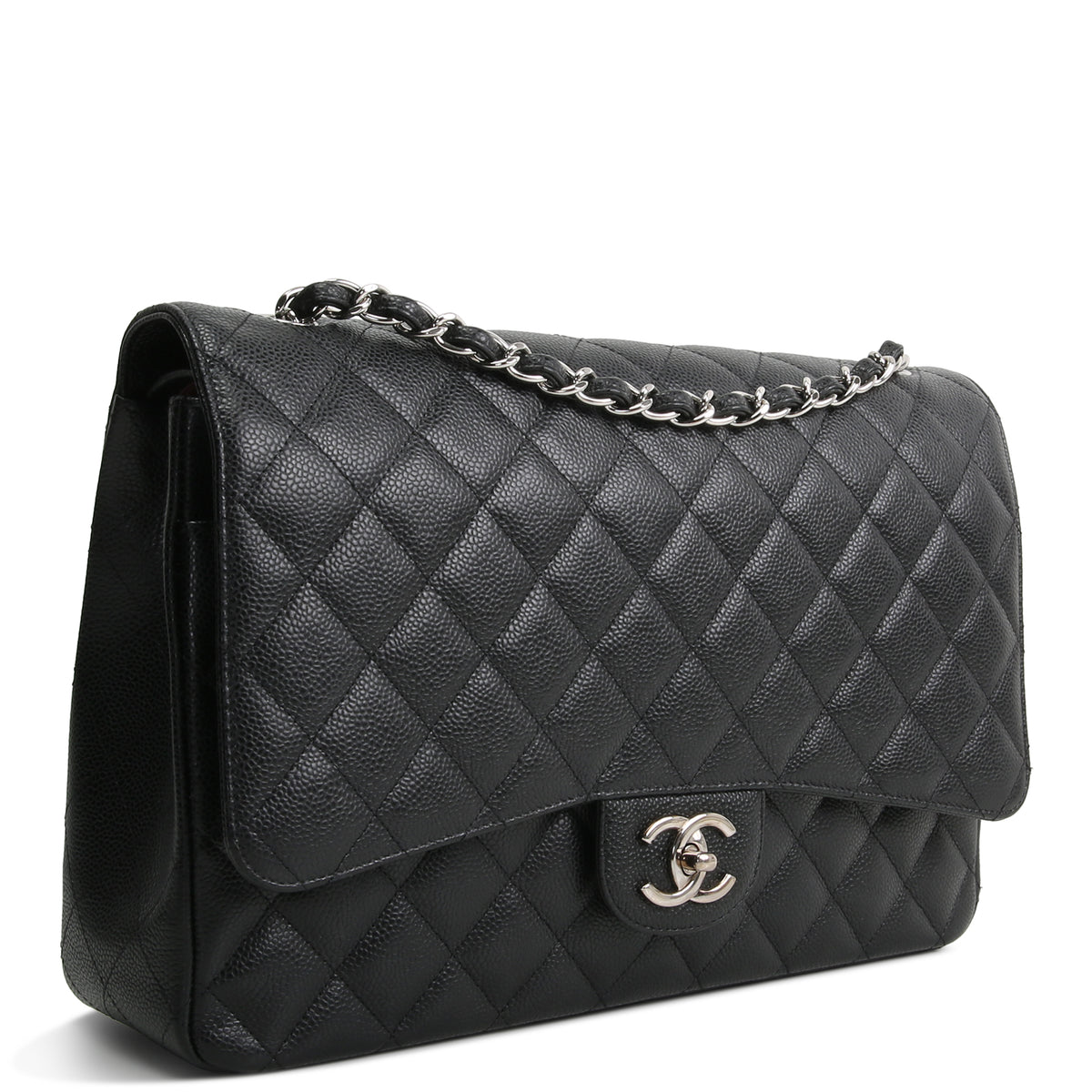 Chanel Classic Caviar Maxi Double Flap Shoulder Bag