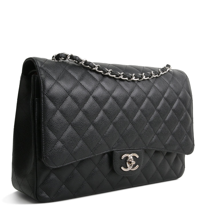 Chanel Classic Caviar Maxi Double Flap Shoulder Bag