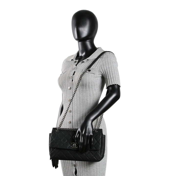 CHANEL Quilted Flap Bag - Black OUTLET FINAL SALE