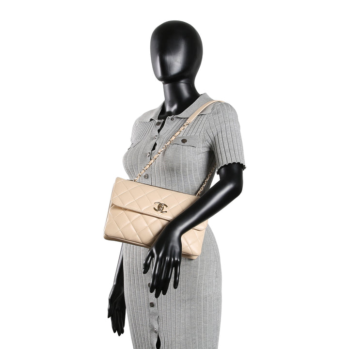 CHANEL Trendy Flap Bag - Beige OUTLET FINAL SALE