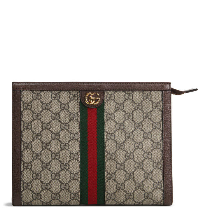 GUCCI GG Supreme Web Ophidia Pouch