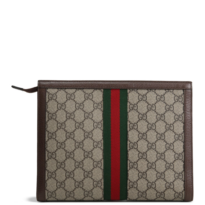 GUCCI GG Supreme Web Ophidia Pouch