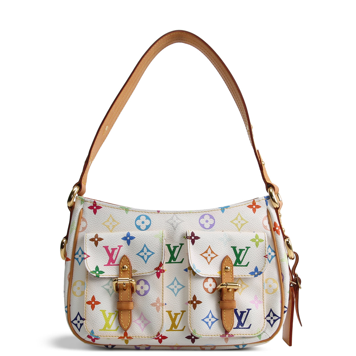 LOUIS VUITTON Monogram Multicolore Lodge Shoulder Bag - White