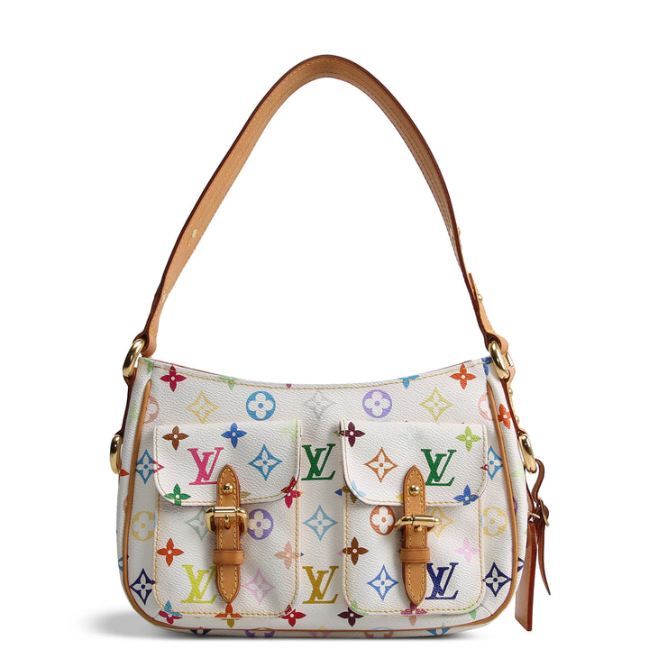 LOUIS VUITTON Monogram Multicolore Lodge Shoulder Bag - White