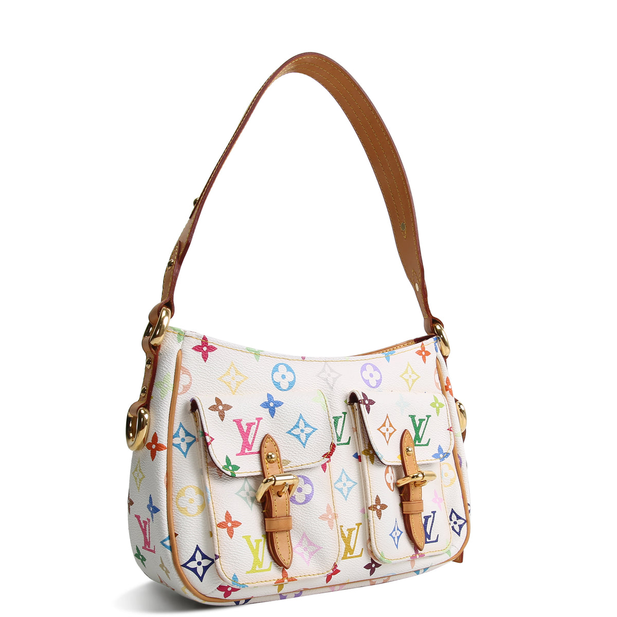LOUIS VUITTON Monogram Multicolore Lodge Shoulder Bag - White