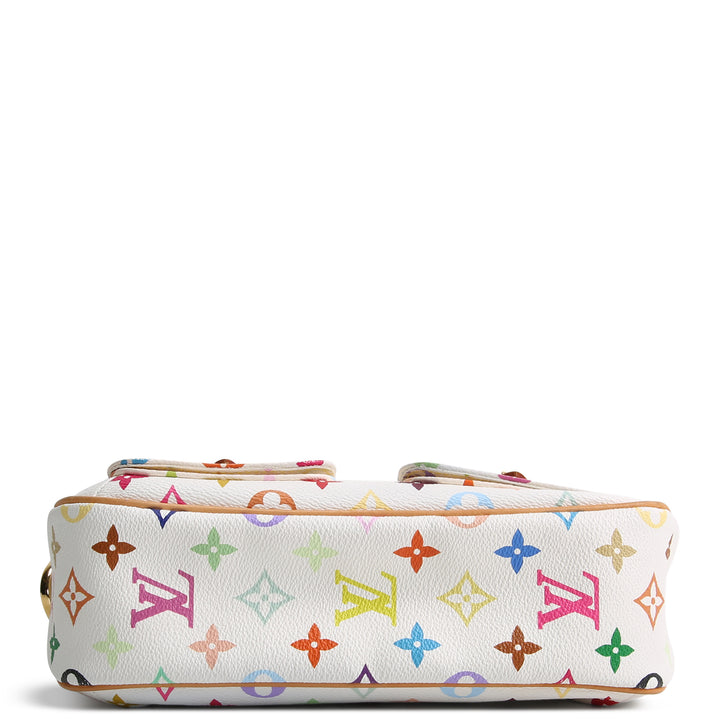 LOUIS VUITTON Monogram Multicolore Lodge Shoulder Bag - White