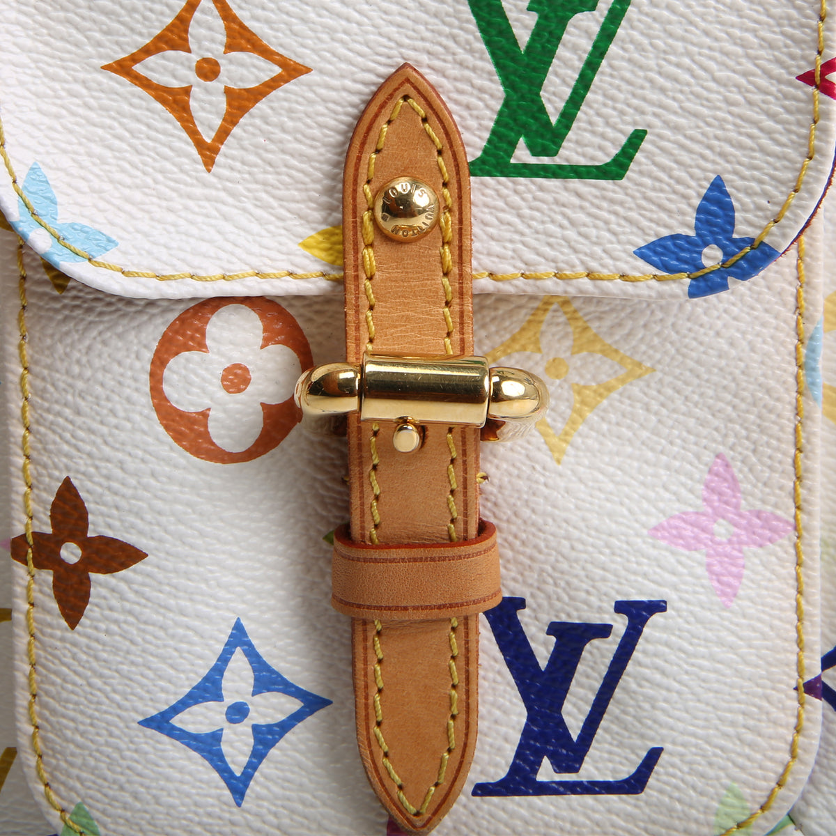LOUIS VUITTON Monogram Multicolore Lodge Shoulder Bag - White