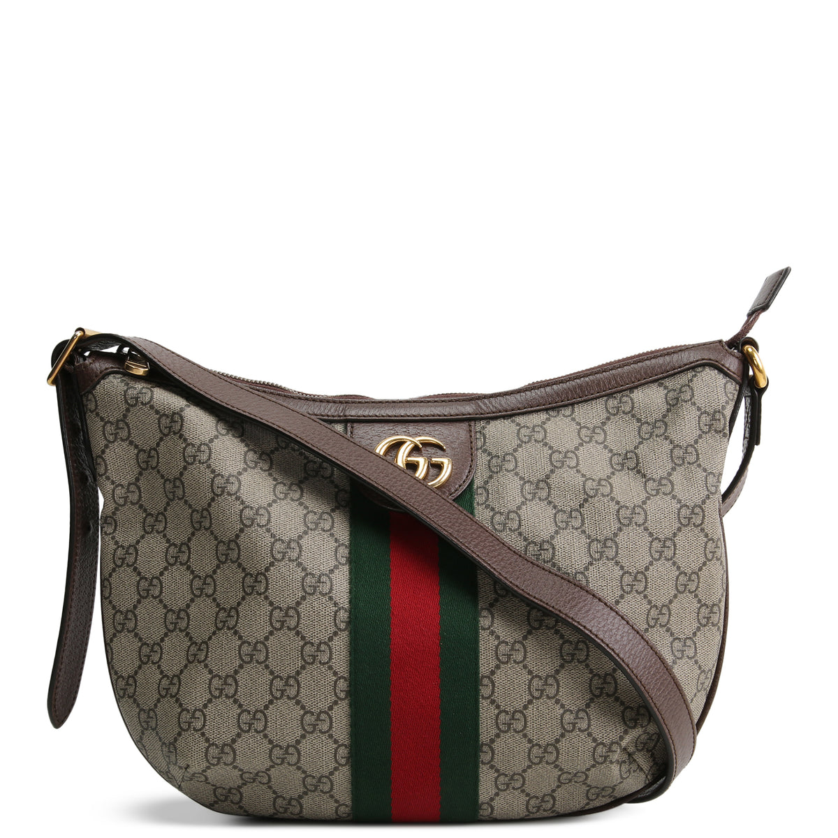 GUCCI GG Supreme Ophidia Halfmoon Hobo