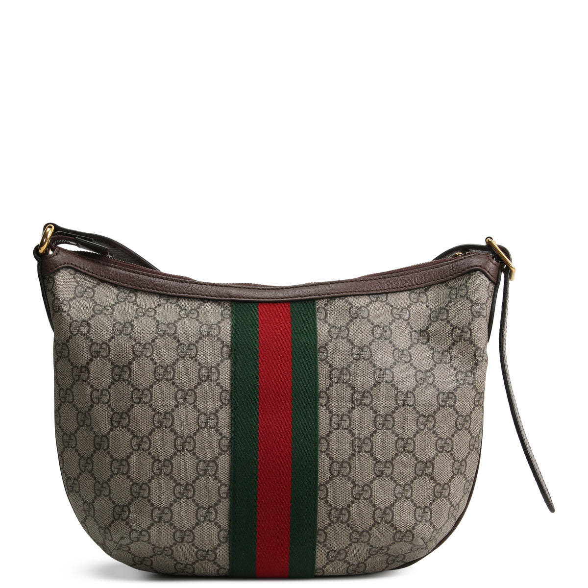 GUCCI GG Supreme Ophidia Halfmoon Hobo
