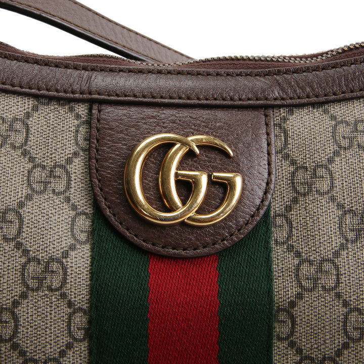 GUCCI GG Supreme Ophidia Halfmoon Hobo