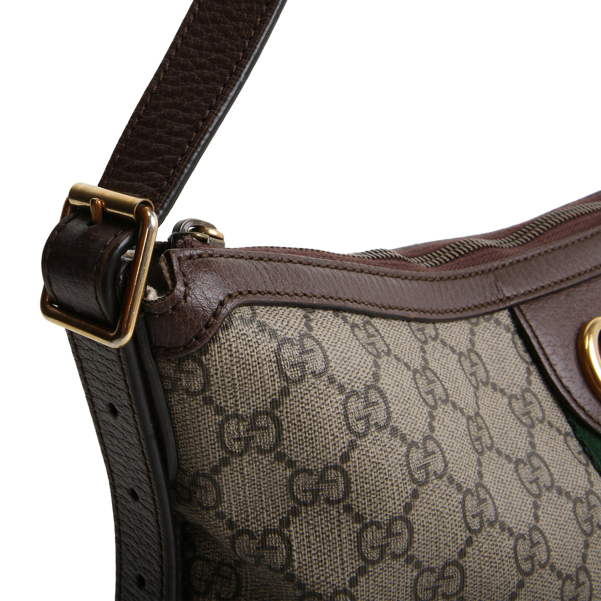 GUCCI GG Supreme Ophidia Halfmoon Hobo