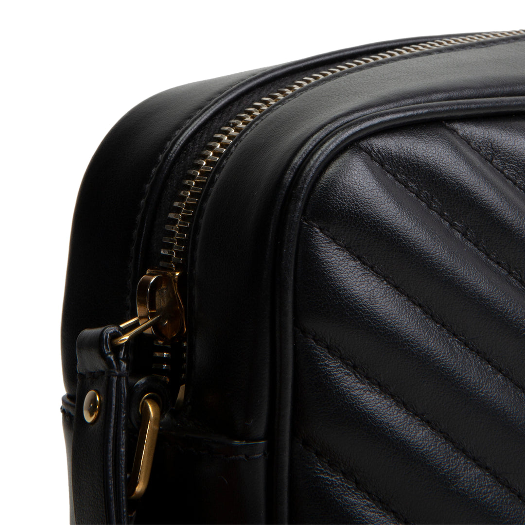 SAINT LAURENT Camera Lou Tassel Bag - Black