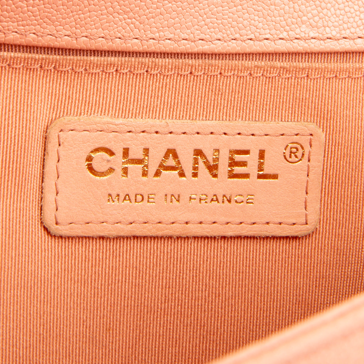 CHANEL Caviar Medium Boy Bag - Salmon OUTLET FINAL SALE