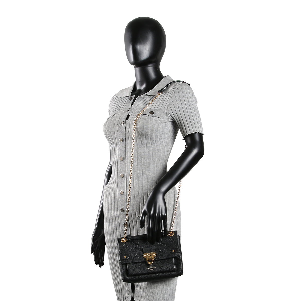 LOUIS VUITTON Monogram Empreinte Vavin BB - Black