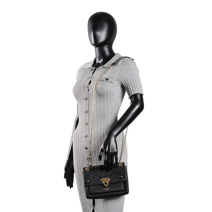 LOUIS VUITTON Monogram Empreinte Vavin BB - Black