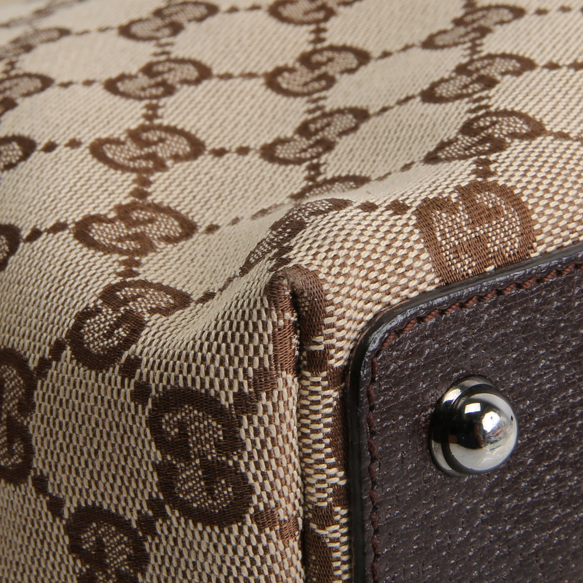 GUCCI GG Canvas Small Eclipse Tote - Beige &amp; Ebony