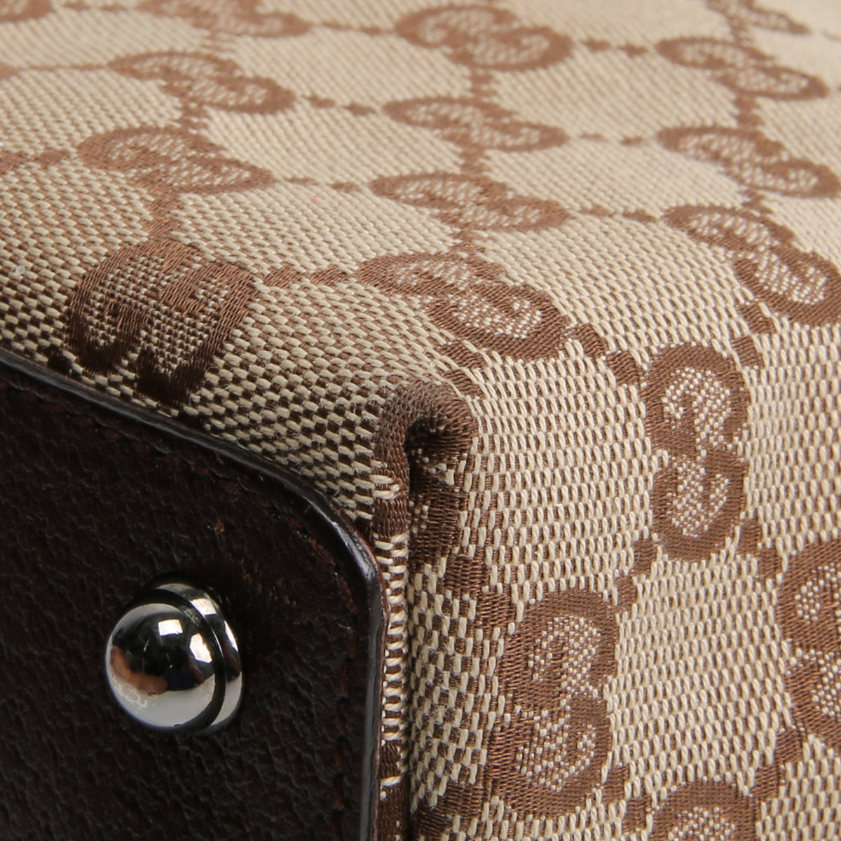GUCCI GG Canvas Small Eclipse Tote - Beige &amp; Ebony