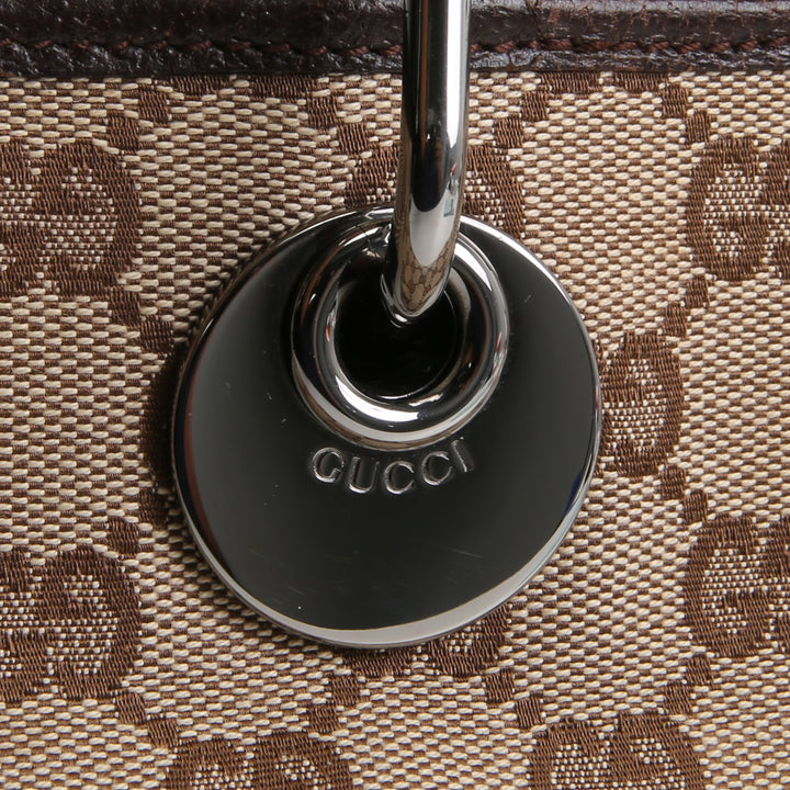 GUCCI GG Canvas Small Eclipse Tote - Beige &amp; Ebony