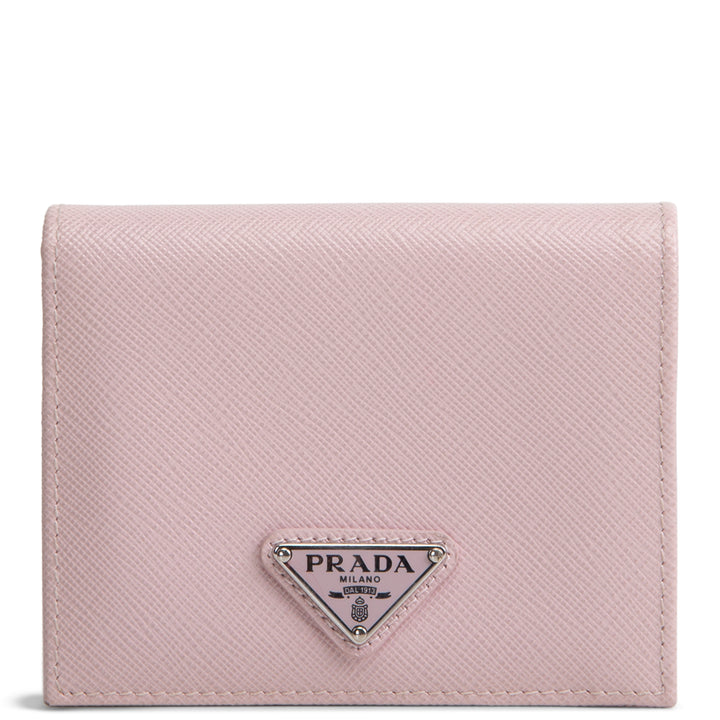 PRADA Saffiano Compact Wallet - Baby Pink