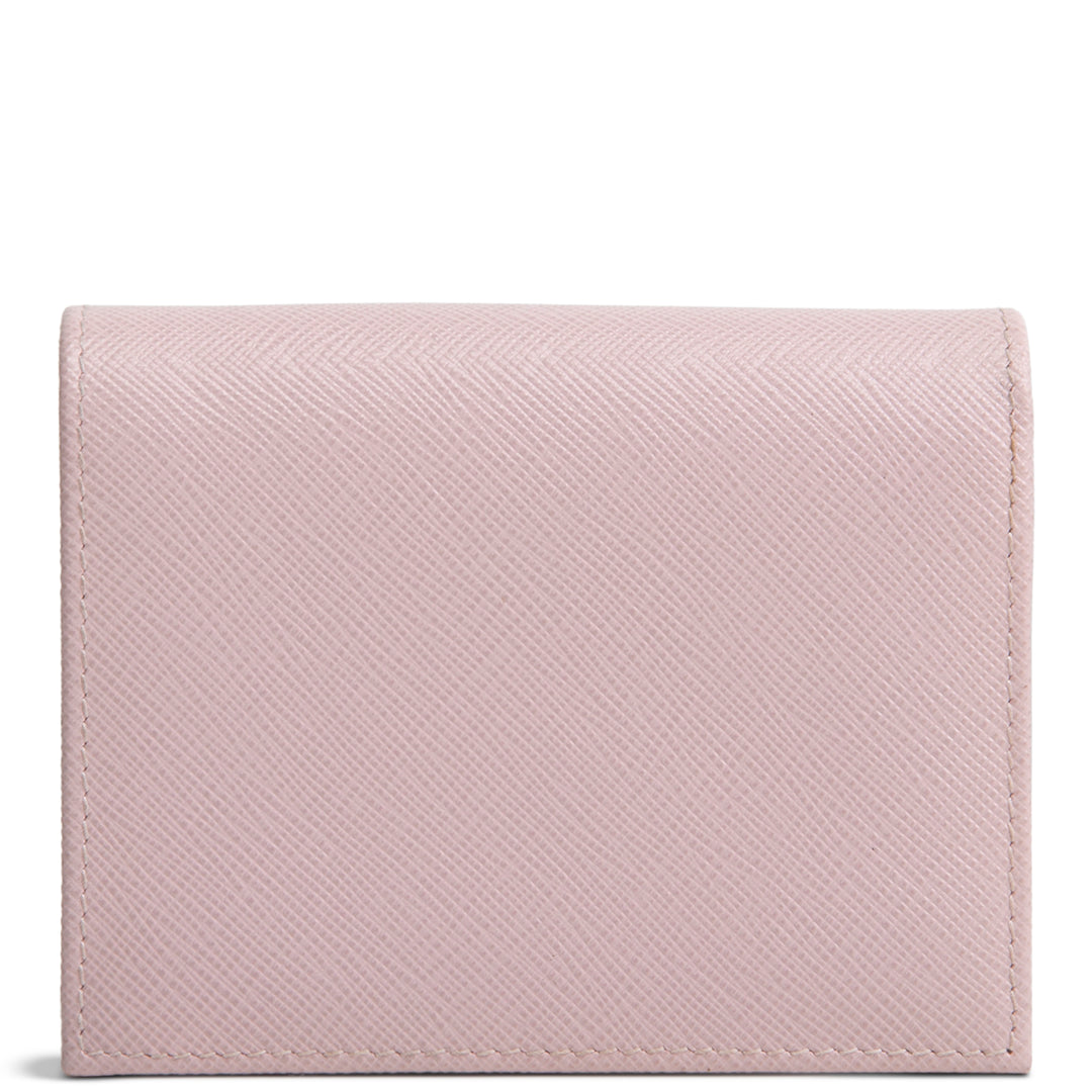 PRADA Saffiano Compact Wallet - Baby Pink