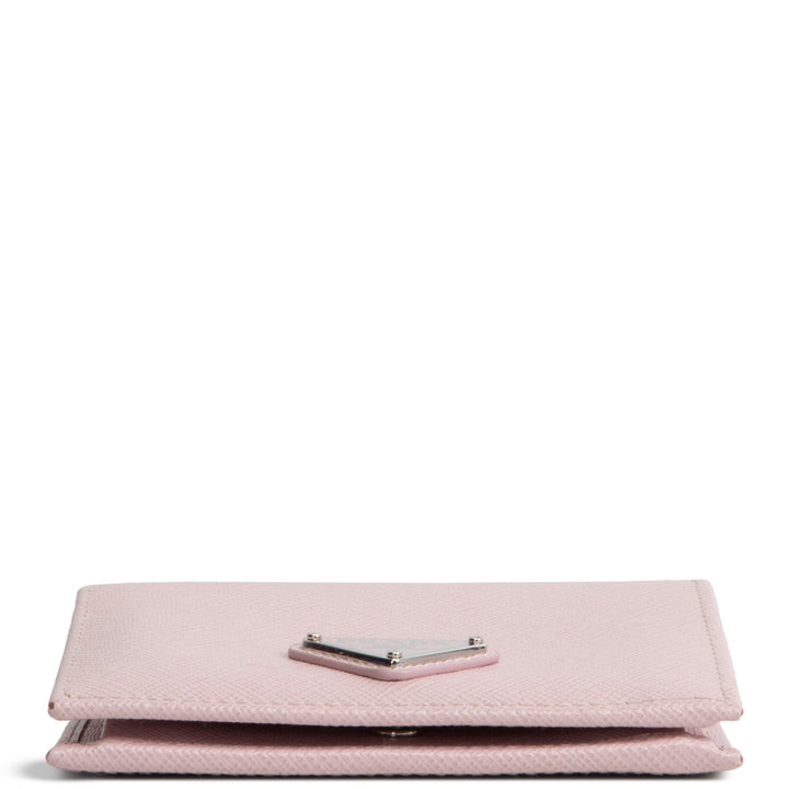 PRADA Saffiano Compact Wallet - Baby Pink