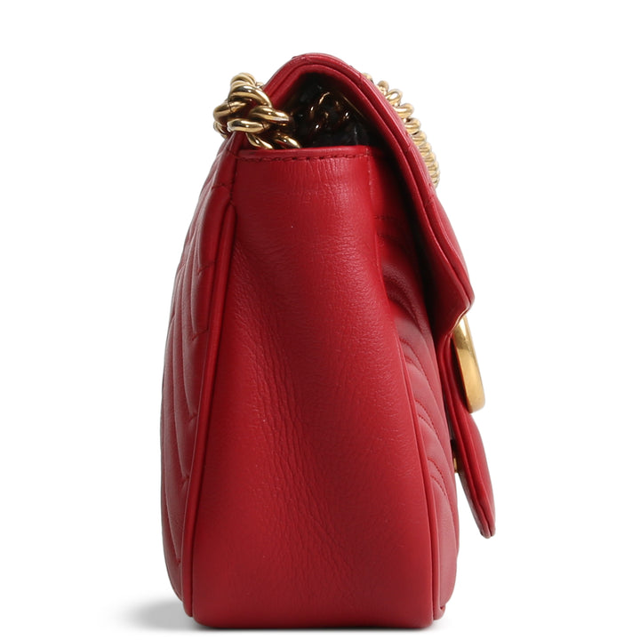 GUCCI Matelasse Small GG Marmont - Red