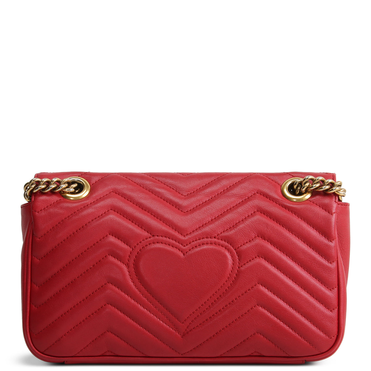 GUCCI Matelasse Small GG Marmont - Red