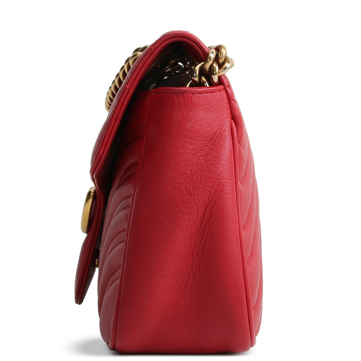 GUCCI Matelasse Small GG Marmont - Red