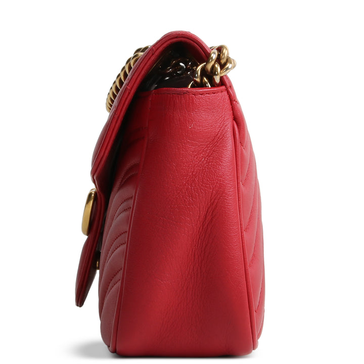 GUCCI Matelasse Small GG Marmont - Red
