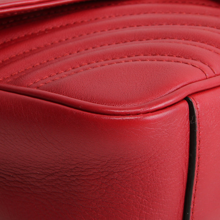 GUCCI Matelasse Small GG Marmont - Red
