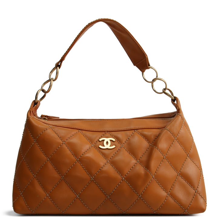 CHANEL Vintage Surpique CC Hobo