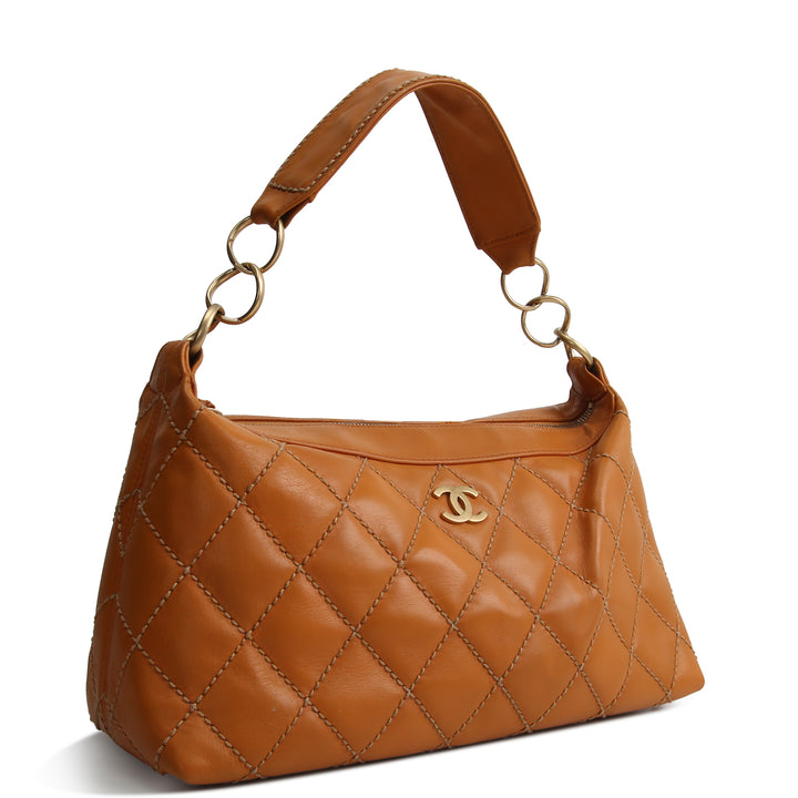 CHANEL Vintage Surpique CC Hobo