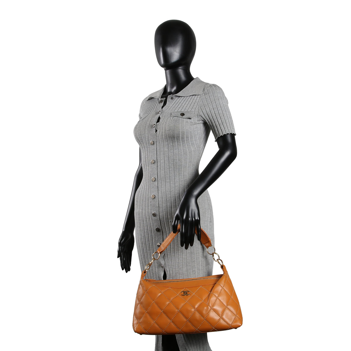 CHANEL Vintage Surpique CC Hobo