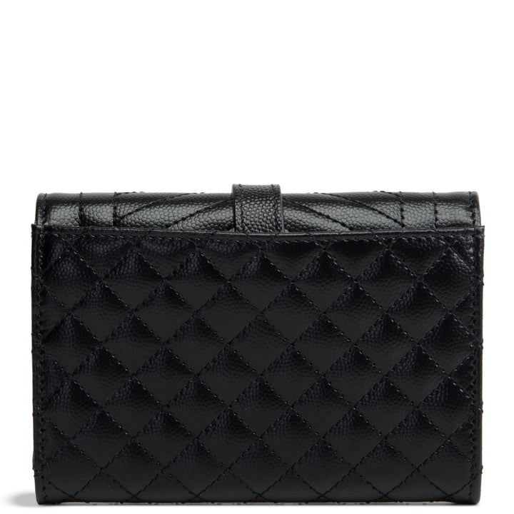 SAINT LAURENT Triquilt Envelope Compact Wallet