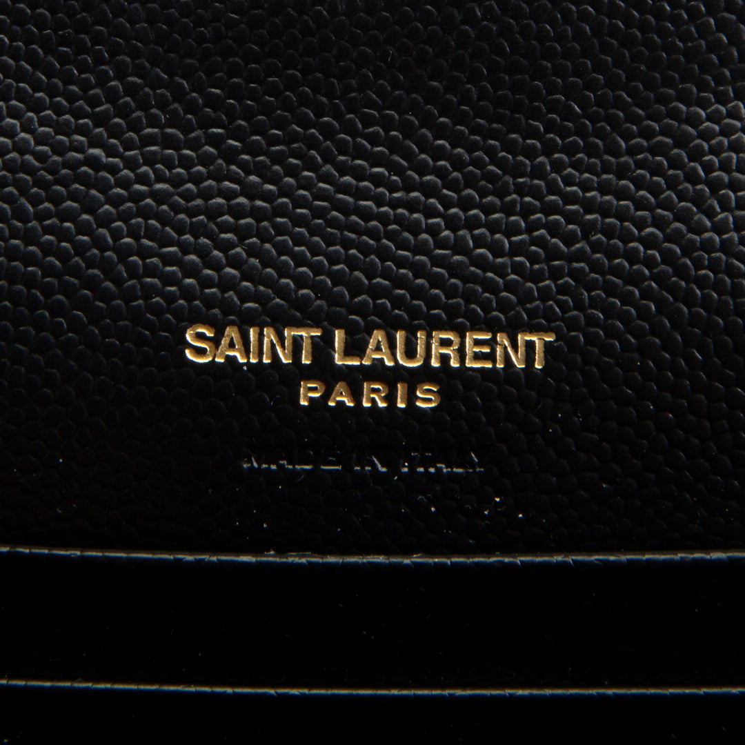SAINT LAURENT Triquilt Envelope Compact Wallet