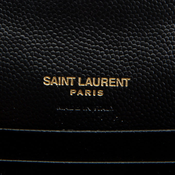 SAINT LAURENT Triquilt Envelope Compact Wallet