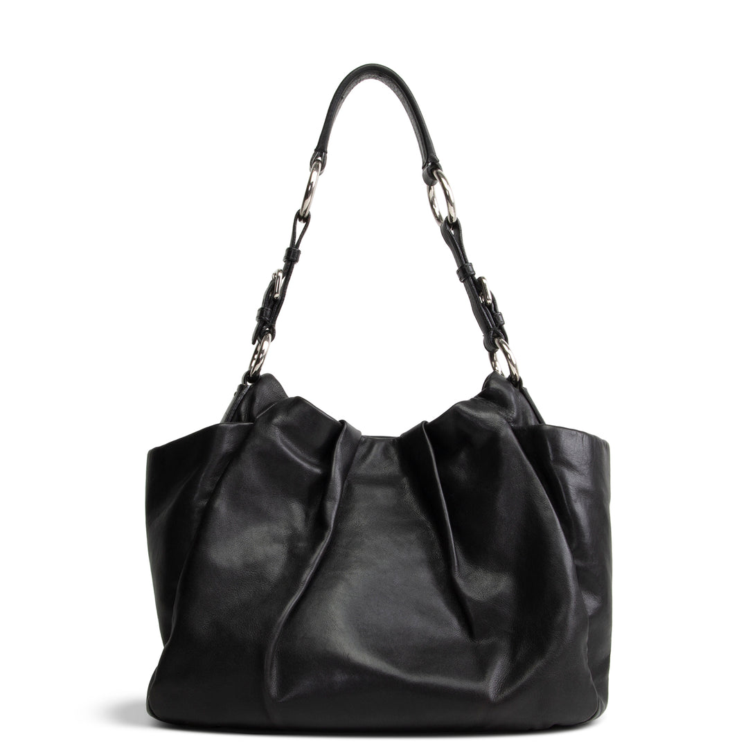 PRADA Soft Calfskin Leather Top Handle Bag
