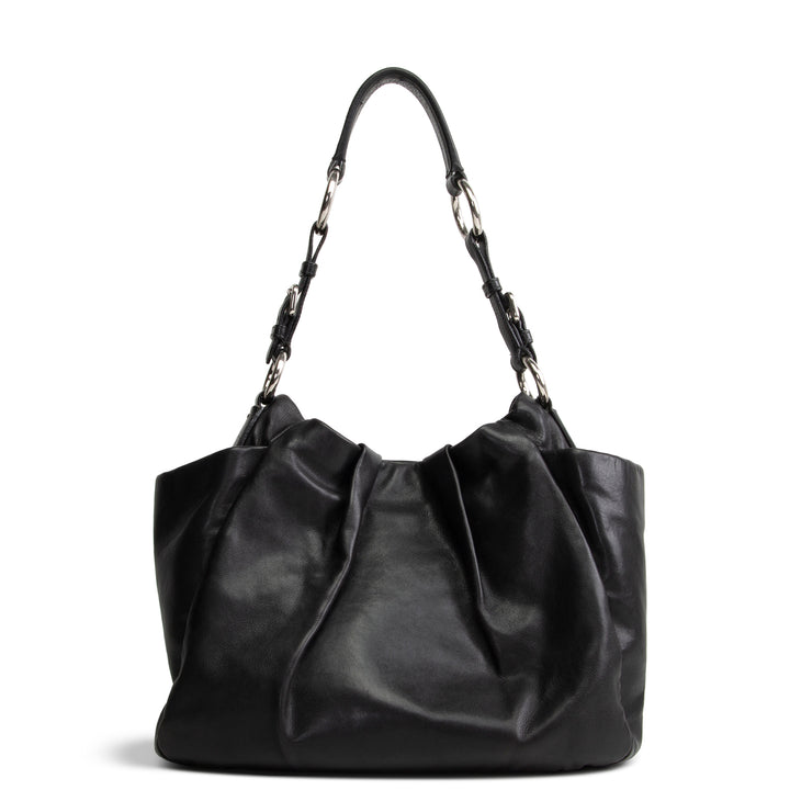 PRADA Soft Calfskin Leather Top Handle Bag