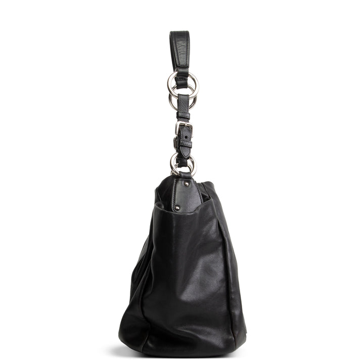 PRADA Soft Calfskin Leather Top Handle Bag