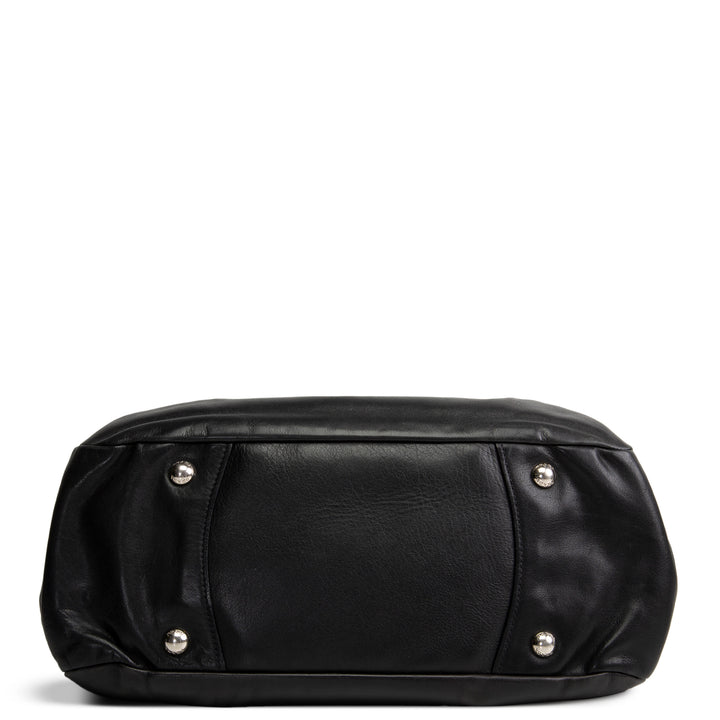 PRADA Soft Calfskin Leather Top Handle Bag
