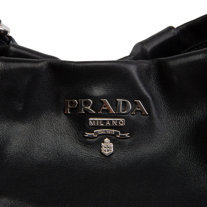 PRADA Soft Calfskin Leather Top Handle Bag
