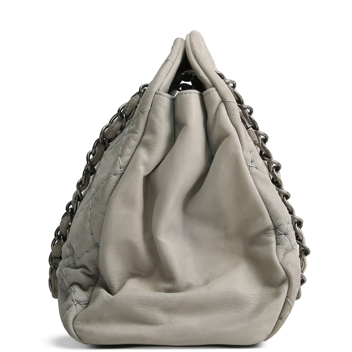 CHANEL Wild Stitch Mademoiselle Bowling Bag - Grey OUTLET FINAL SALE