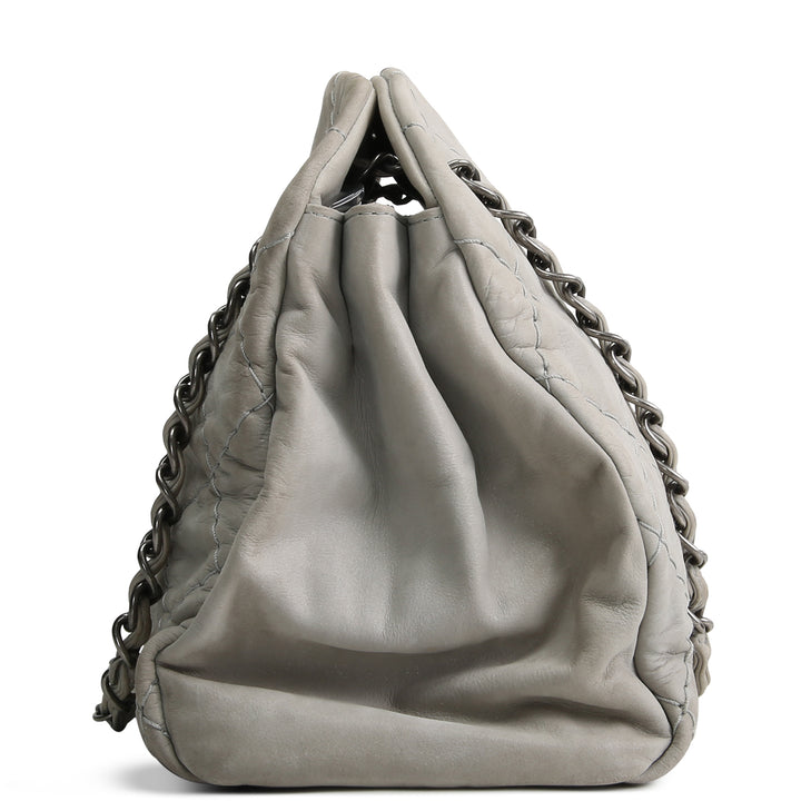 CHANEL Wild Stitch Mademoiselle Bowling Bag - Grey OUTLET FINAL SALE