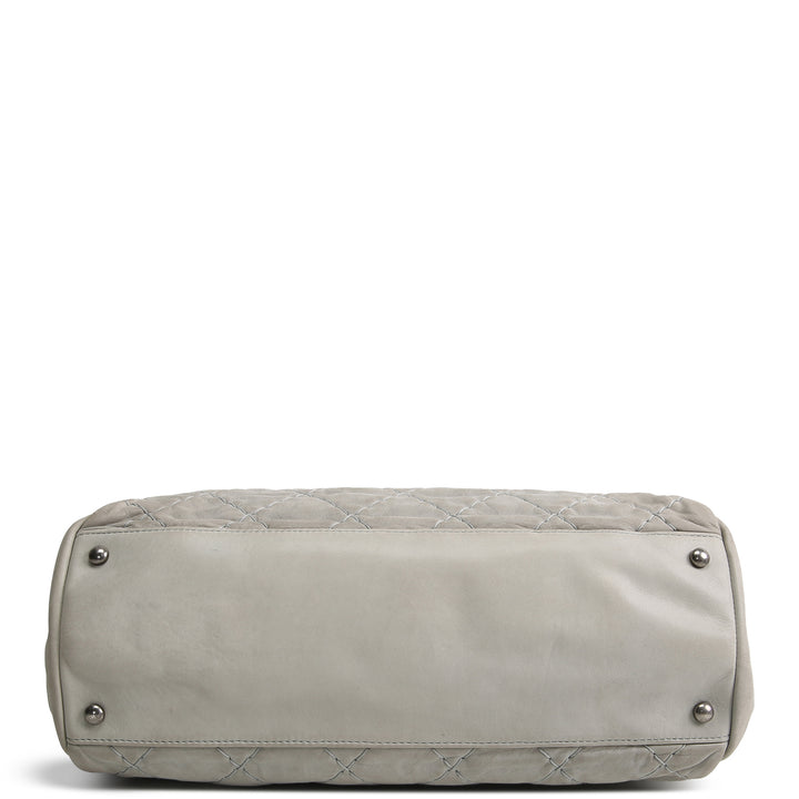 CHANEL Wild Stitch Mademoiselle Bowling Bag - Grey OUTLET FINAL SALE