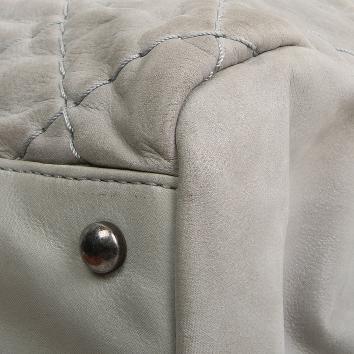 CHANEL Wild Stitch Mademoiselle Bowling Bag - Grey OUTLET FINAL SALE